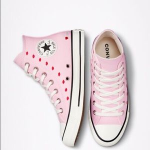 Valentine's pink Converse Shoes